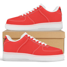 Load image into Gallery viewer, Ti Amo I love you - Exclusive Brand - Red Orange - Skelton Hands with Heart - Transparent Low Top Air Force Leather Shoes
