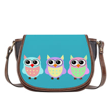 Load image into Gallery viewer, Ti Amo I love you - Exclusive Brand - Macaw Blue Green - 3 Owls -  Saddle Bag
