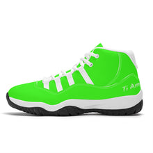 Load image into Gallery viewer, Ti Amo I love you - Exclusive Brand - Florescent Green- High Top Air Retro Sneakers - White Laces
