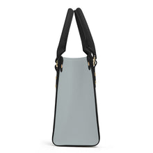 Load image into Gallery viewer, Ti Amo I love you - Exclusive Brand - Ash Grey - Luxury Womens PU Tote Bag - Black Straps
