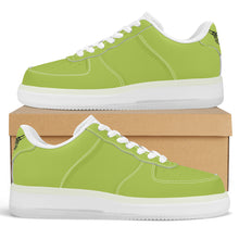 Load image into Gallery viewer, Ti Amo I love you - Exclusive Brand - Light Salad Green - Skelton Hands with Heart - Transparent Low Top Air Force Leather Shoes
