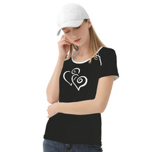 Load image into Gallery viewer, TI Amo I love you - Exclusive Brand - Tuatara - Double White Heart - Women&#39;s T shirt
