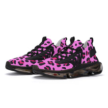 Load image into Gallery viewer, Ti Amo I love you - Exclusive Brand - Womens - Persian Pink with Cerise Leopard Spots -  Air Max React Sneakers - Black Soles
