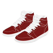 Load image into Gallery viewer, Ti Amo I love you - Exclusive Brand - Dark Burgundy - Skeleton Hands with Heart - High Top Synthetic Leather Sneaker
