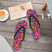 Load image into Gallery viewer, Ti Amo I love you - Exclusive Brand  - Rainbow - Flip Flops - Sizes Womens 7-13 &amp; Men&#39;s 7-11

