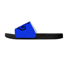 Load image into Gallery viewer, Ti Amo I love you - Exclusive Brand -  Blue Blue Eyes - Double Black Heart -  Slide Sandals - Black Soles
