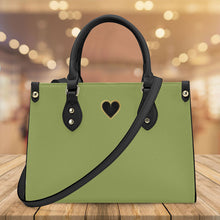 Load image into Gallery viewer, Ti Amo I love you - Exclusive Brand - Green Smoke - Luxury Womens PU Tote Bag - Black Straps
