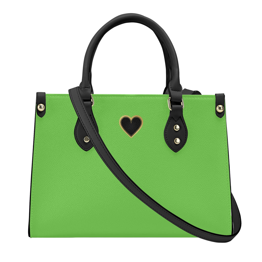 Ti Amo I love you - Exclusive Brand - Pastel Green - Luxury Womens PU Tote Bag - Black Straps