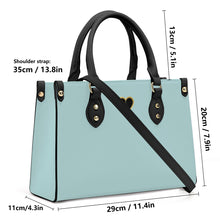 Load image into Gallery viewer, Ti Amo I love you - Exclusive Brand - Pale Aqua - Luxury Womens PU Tote Bag - Black Straps
