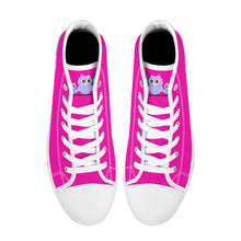 Load image into Gallery viewer, Ti Amo I love you  - Exclusive Brand - Hollywood Cerise - High-Top Canvas Shoes - White Soles
