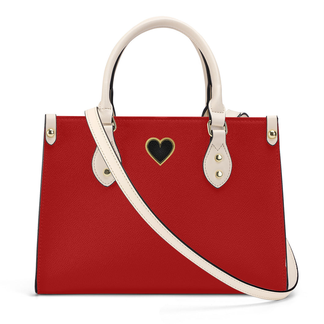 Ti Amo I love you - Exclusive Brand - Chili Pepper - Luxury Womens PU Tote Bag - Cream Straps