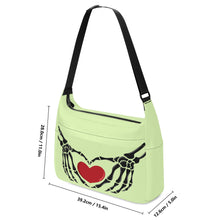 Load image into Gallery viewer, Ti Amo I love you - Exclusive Brand - Gossip - Skeleton Heart Hands  -  Journey Computer Shoulder Bag
