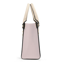 Load image into Gallery viewer, Ti Amo I love you - Exclusive Brand - Oyster Pink - Luxury Womens PU Tote Bag - Cream Straps
