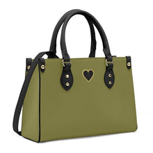 Load image into Gallery viewer, Ti Amo I love you - Exclusive Brand - Pesto - Luxury Womens PU Tote Bag - Black Straps
