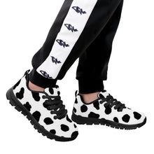 Load image into Gallery viewer, Ti Amo I love you - Exclusive Brand - White with Black Cow Spots - Kids Sneakers - Black Soles
