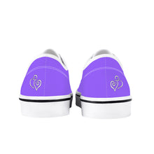 Load image into Gallery viewer, Ti Amo I love you - Exclusive Brand  - Heliotrope 3 - Double White Heart -  Skate Shoe - White Soles
