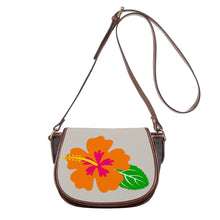 Load image into Gallery viewer, Ti Amo I love you - Exclusive Brand - Swirl - Hawaiian Flower -  Saddle Bag
