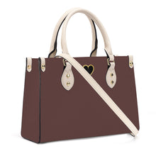 Load image into Gallery viewer, Ti Amo I love you - Exclusive Brand - Rose Ebony - Luxury Womens PU Tote Bag - Cream Straps
