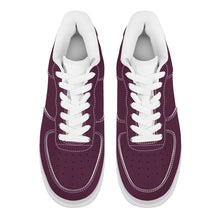 Load image into Gallery viewer, Ti Amo I love you - Exclusive Brand - Deep Wine - Skelton Hands with Heart - Transparent Low Top Air Force Leather Shoes
