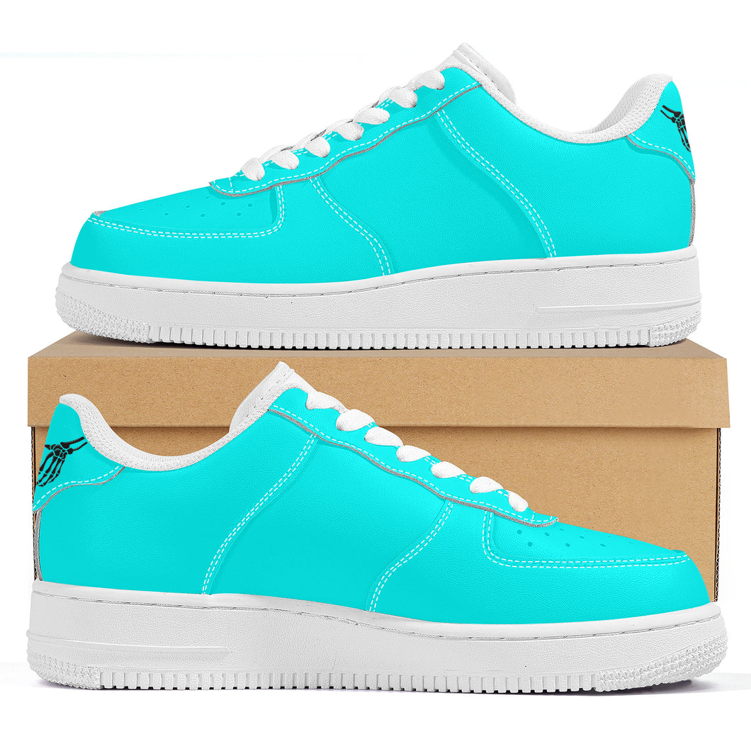 Ti Amo I love you - Exclusive Brand  - Aqua / Cyan - Skeleton Hands with Heart - Low Top Unisex Sneakers