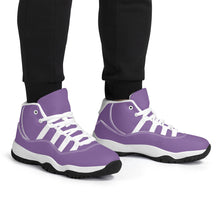 Load image into Gallery viewer, Ti Amo I love you - Exclusive Brand - Dusty Purple - Skeleton Hands with Heart - High Top Air Retro Sneakers - White Laces
