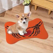 Load image into Gallery viewer, Ti Amo I love you - Exclusive Brand - Orange - Skeleton Hands with Heart  - Big Paws Pet Rug
