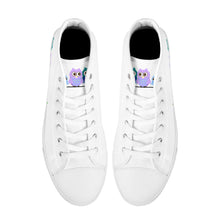 Load image into Gallery viewer, Ti Amo I love you - Exclusive Brand - White - 3 Owls - High-Top Canvas Shoes - White
