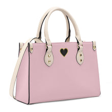 Load image into Gallery viewer, Ti Amo I love you - Exclusive Brand - Pale Rose - Luxury Womens PU Tote Bag - Cream Straps
