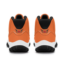 Load image into Gallery viewer, Ti Amo I love you - Exclusive Brand - Pumpkin Orange - Skeleton Hands with Heart -  High Top Air Retro Sneakers - Black Laces
