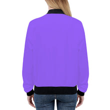 Load image into Gallery viewer, Ti Amo I love you - Exclusive Brand - Heliotrope3 -  Double White Heart - Women&#39;s Bomber Jacket
