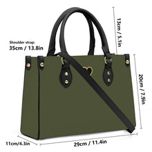 Load image into Gallery viewer, Ti Amo I love you - Exclusive Brand - Riffle Green - Luxury Womens PU Tote Bag - Black Straps
