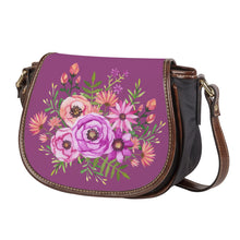 Load image into Gallery viewer, Ti Amo I love you - Exclusive Brand - Cannon Pink - Pink Floral -  Saddle Bag
