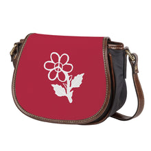 Load image into Gallery viewer, Ti Amo I love you - Exclusive Brand  - Brick Red - White Daisy - Saddle Bag
