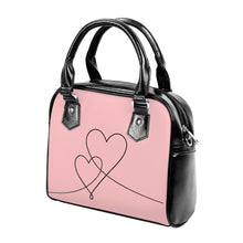 Load image into Gallery viewer, Ti Amo I love you - Exclusive Brand - Your Pink 2 - Double Script Heart -  Shoulder Handbag
