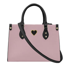 Load image into Gallery viewer, Ti Amo I love you - Exclusive Brand - Pinkish Grey - Luxury Womens PU Tote Bag - Black Straps
