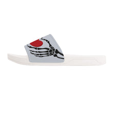 Load image into Gallery viewer, Ti Amo I love you - Exclusive Brand - Mischka - Skeleton Hands with Heart -  Slide Sandals - White Soles
