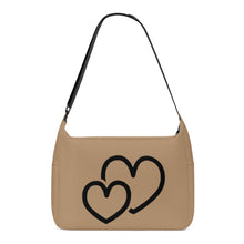 Load image into Gallery viewer, Ti Amo I love you - Exclusive Brand  - Teak - Double Black Heart - Journey Computer Shoulder Bag
