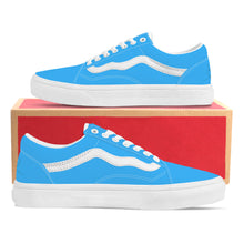 Load image into Gallery viewer, Ti Amo I love you - Exclusive Brand - Medium Cyan Blue- Low Top Flat Sneaker
