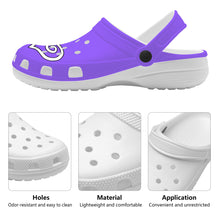 Load image into Gallery viewer, Ti Amo I love you - Exclusive Brand - Heliotrope 3 - Double White Heart - Womens Classic Clogs - Sizes 5-14.5
