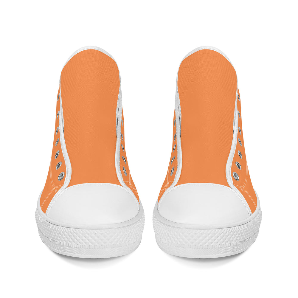 Ti Amo I love you - Exclusive Brand - Coral - High-Top Canvas Shoes - White Soles