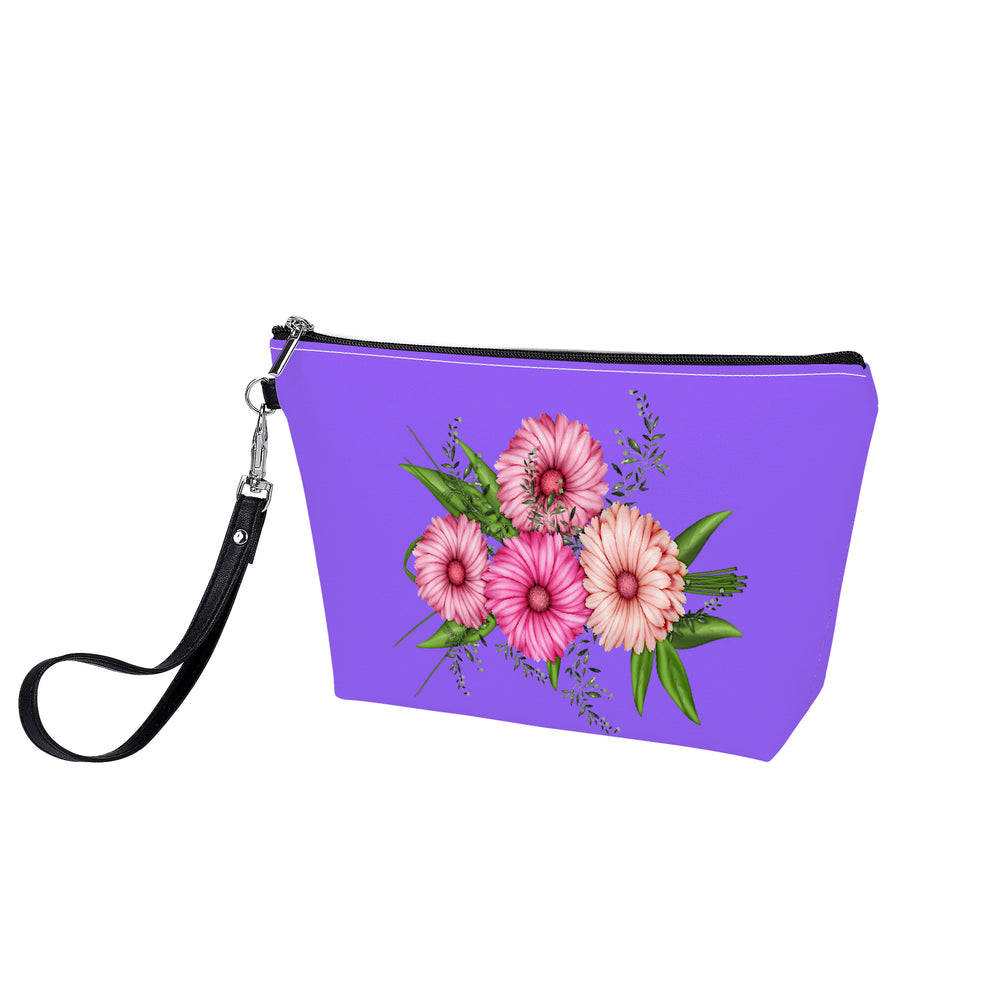 Ti Amo I love you - Exclusive Brand - Heliotrope 3 - Pink Floral - Sling Cosmetic Bag