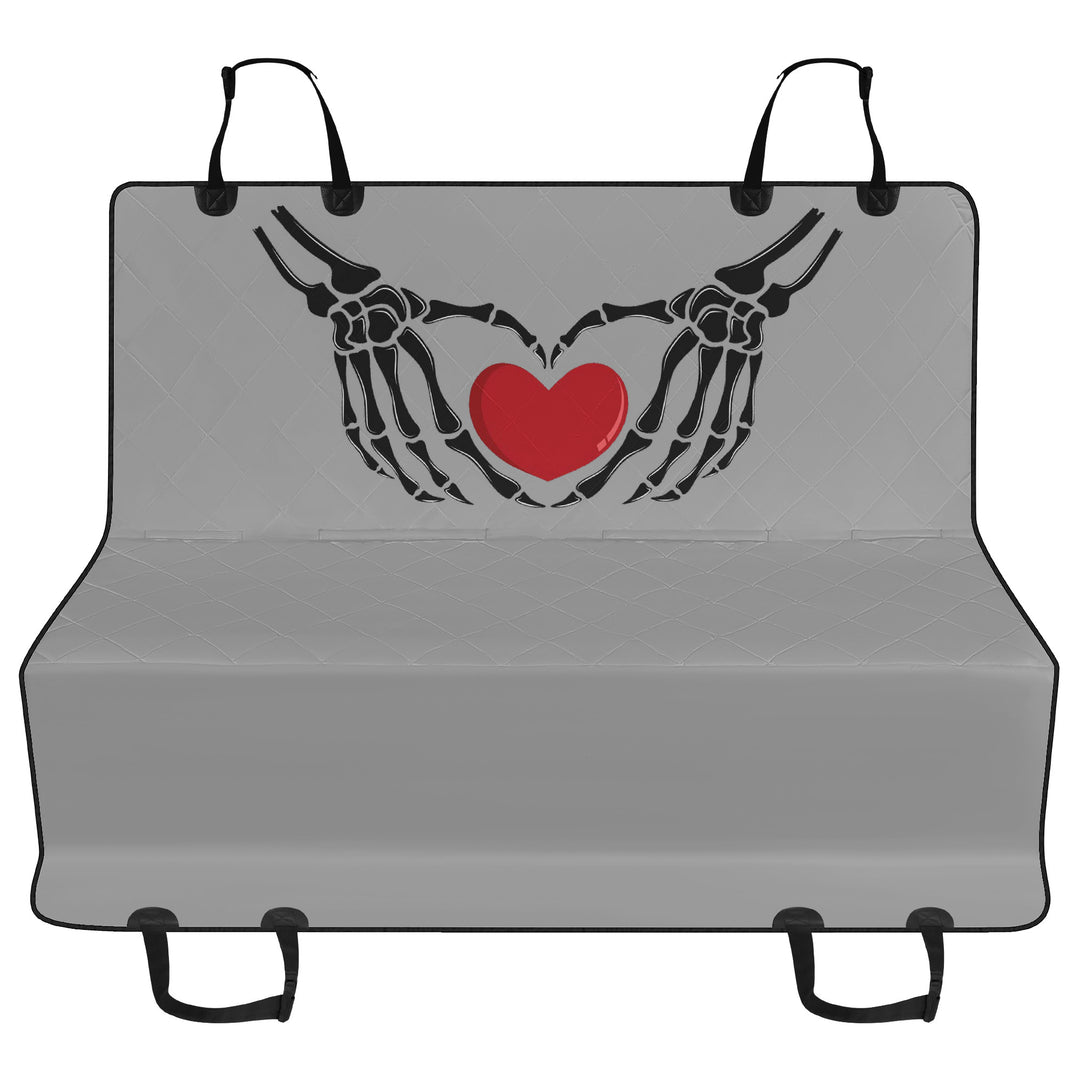 Ti Amo I love you - Exclusive Brand - Silver Chalice - Skeleton Hands with Heart - Pet Seat Covers