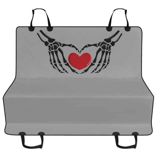 Ti Amo I love you - Exclusive Brand - Silver Chalice - Skeleton Hands with Heart - Pet Seat Covers