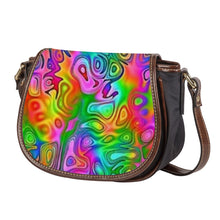 Load image into Gallery viewer, Ti Amo I love you - Exclusive Brand - Rainbow Kaleidoscope - Saddle Bag
