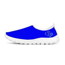 Load image into Gallery viewer, Ti Amo I love you - Exclusive Brand  - Blue - Double Blue Heart -Women&#39;s Mesh Running Shoes
