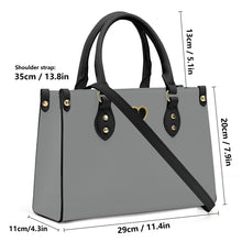 Load image into Gallery viewer, Ti Amo I love you - Exclusive Brand - Oslo Grey - Luxury Womens PU Tote Bag - Black Straps
