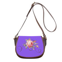 Load image into Gallery viewer, Ti Amo I love you - Exclusive Brand - Heliotrope 3 - Rose -  Saddle Bag
