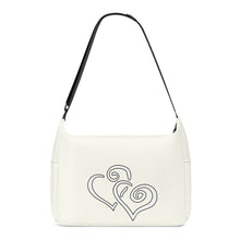 Load image into Gallery viewer, Ti Amo I love you - Exclusive Brand - Ivory - Double White Heart - Journey Computer Shoulder Bag
