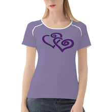 Load image into Gallery viewer, Ti Amo I love you - Exclusive Brand  - Kimberly - Double Purple Heart -  Women&#39;s T shirt
