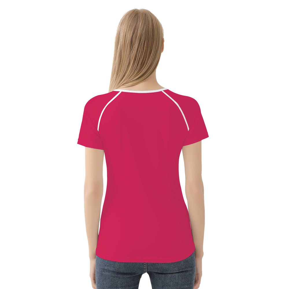 Ti Amo I love you - Exclusive Brand - Cerise Red 2 - Hawaiian Flower - Women's T shirt - Sizes XS-2XL